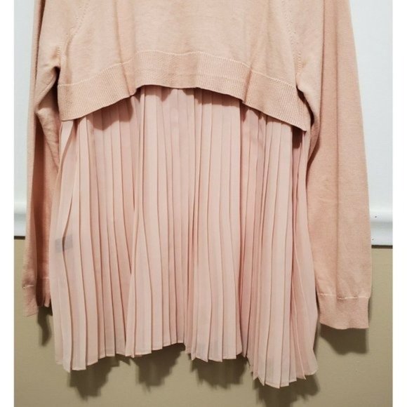 Torrid Soft Pink Pleated Chiffon Back Sweater 2X - Picture 8 of 12
